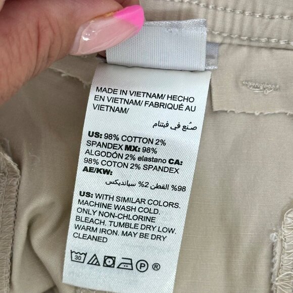 Chicos Womens Beige Slim Straight Cropped Pants SZ 0.5 US sz 6 Mid Rise Classic - Picture 6 of 12